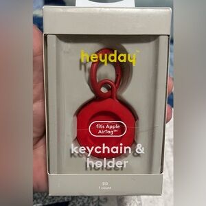 NIB! Heyday AirTag Silicone Keychain Red